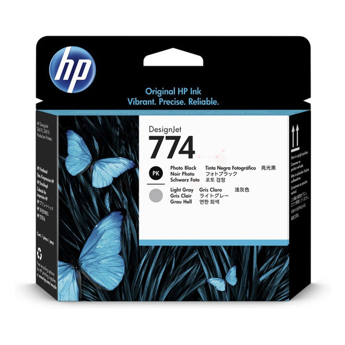 Tête d'impression d'origine HP P2W00A / 774 - noire, gris claire