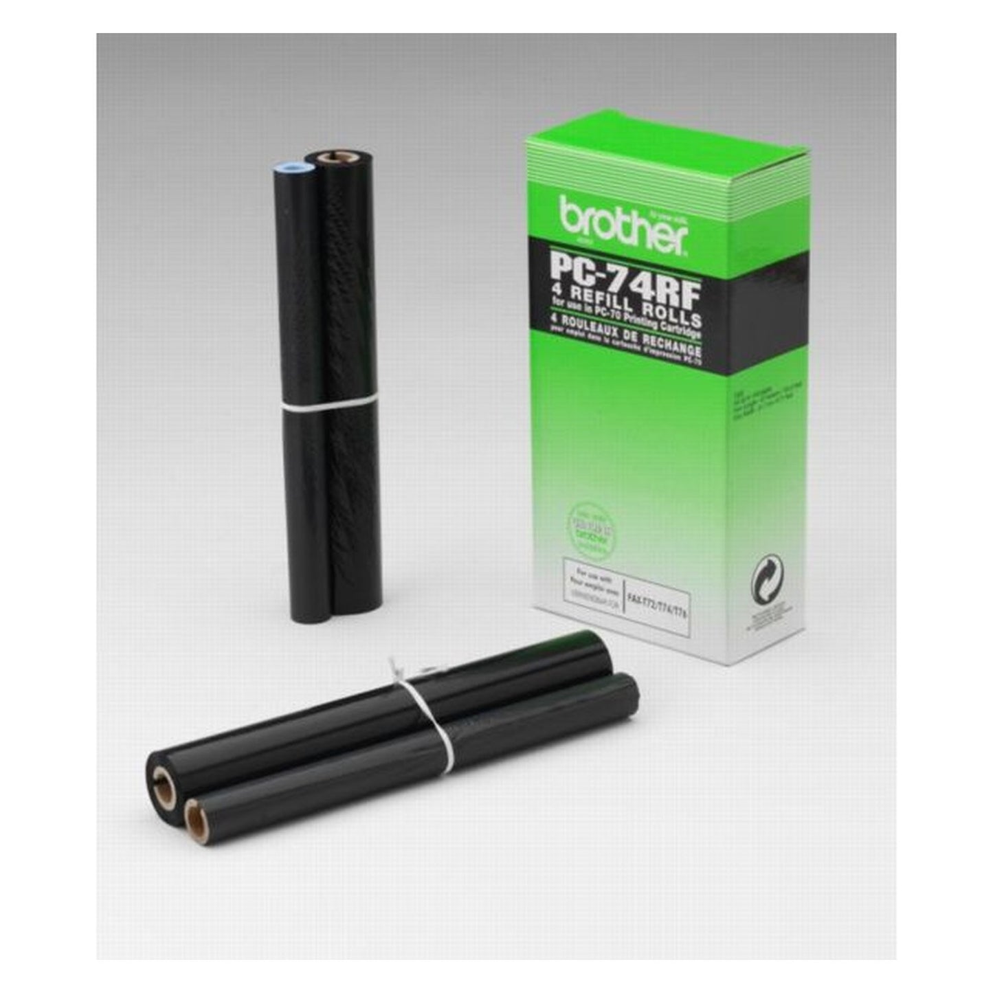 Rouleau transfert thermique d'origine Brother PC74RF - noir - pack de 4