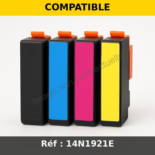 Cartouche Jet d'encre de Marque Lexmark 14N0850E (100XL) Couleur (Cyan, Magenta, Jaune) Haute capacité (600 copies)