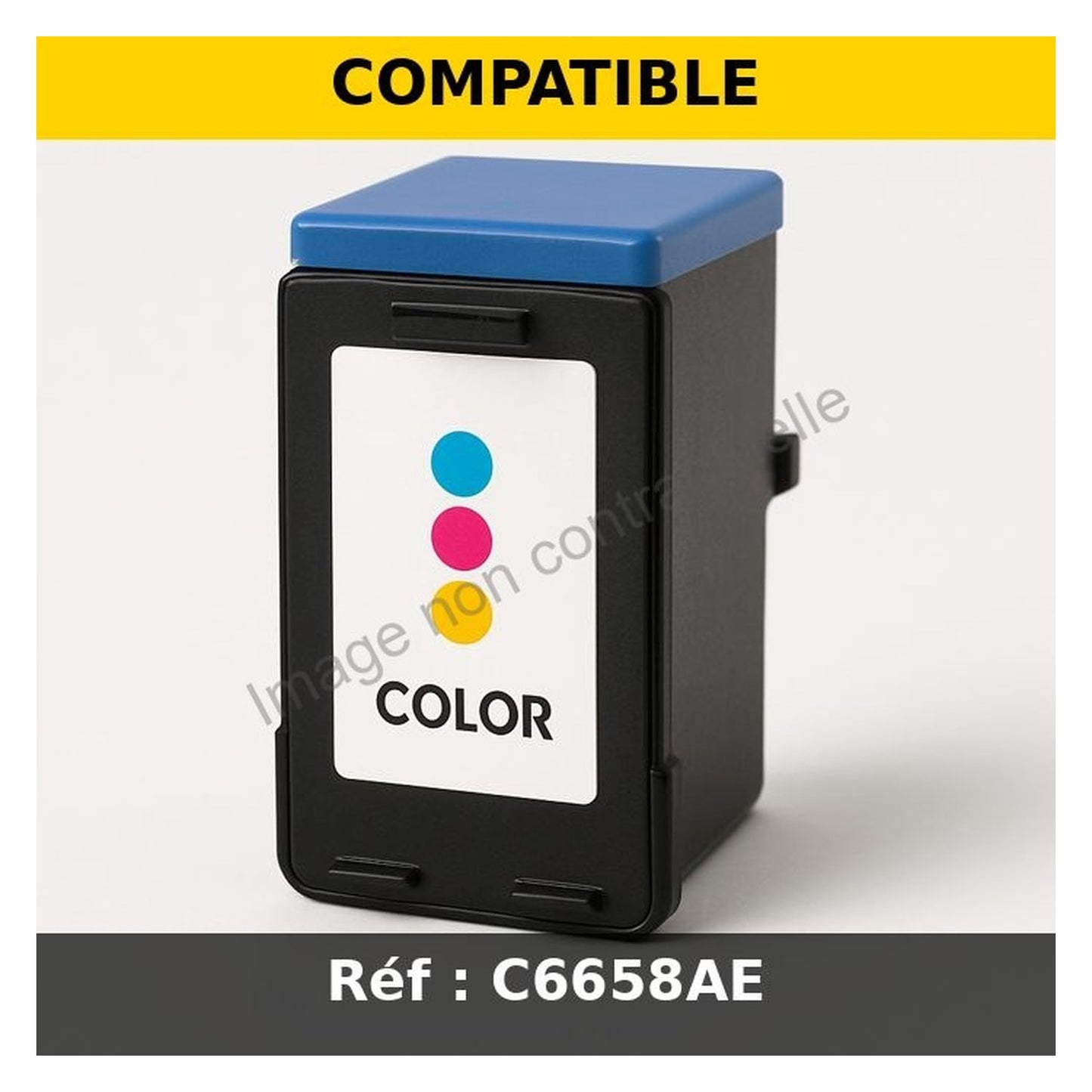 Cartouche compatible HP C6658AE / 58 - noire, cyan photo, magenta photo