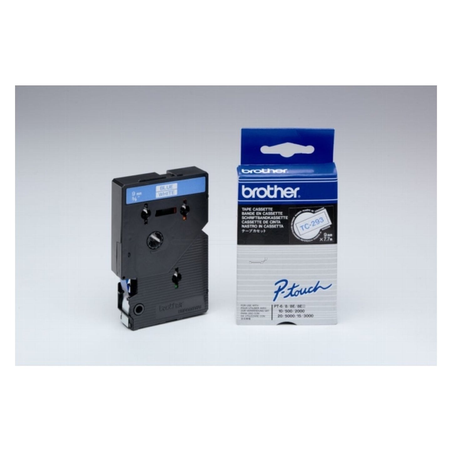 Ruban cassette d'origine Brother TC293 - bleu, blanc