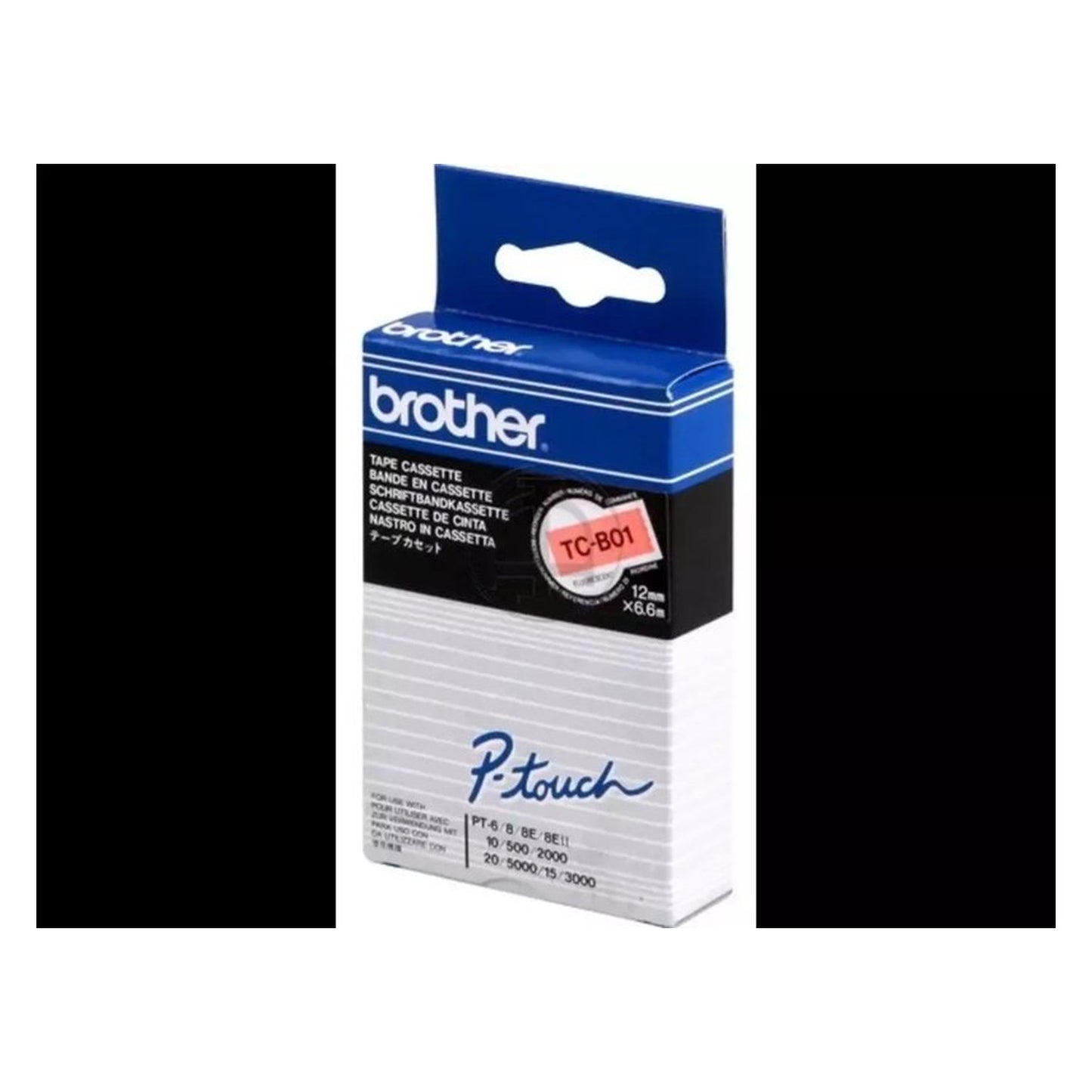 Ruban cassette d'origine Brother TCB01 - noir, orange