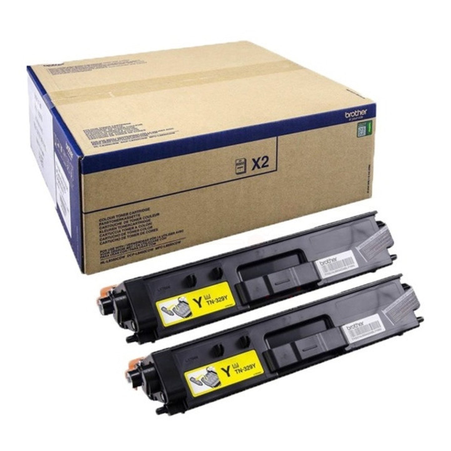 Toner d'origine Brother TN329YTWIN - jaune