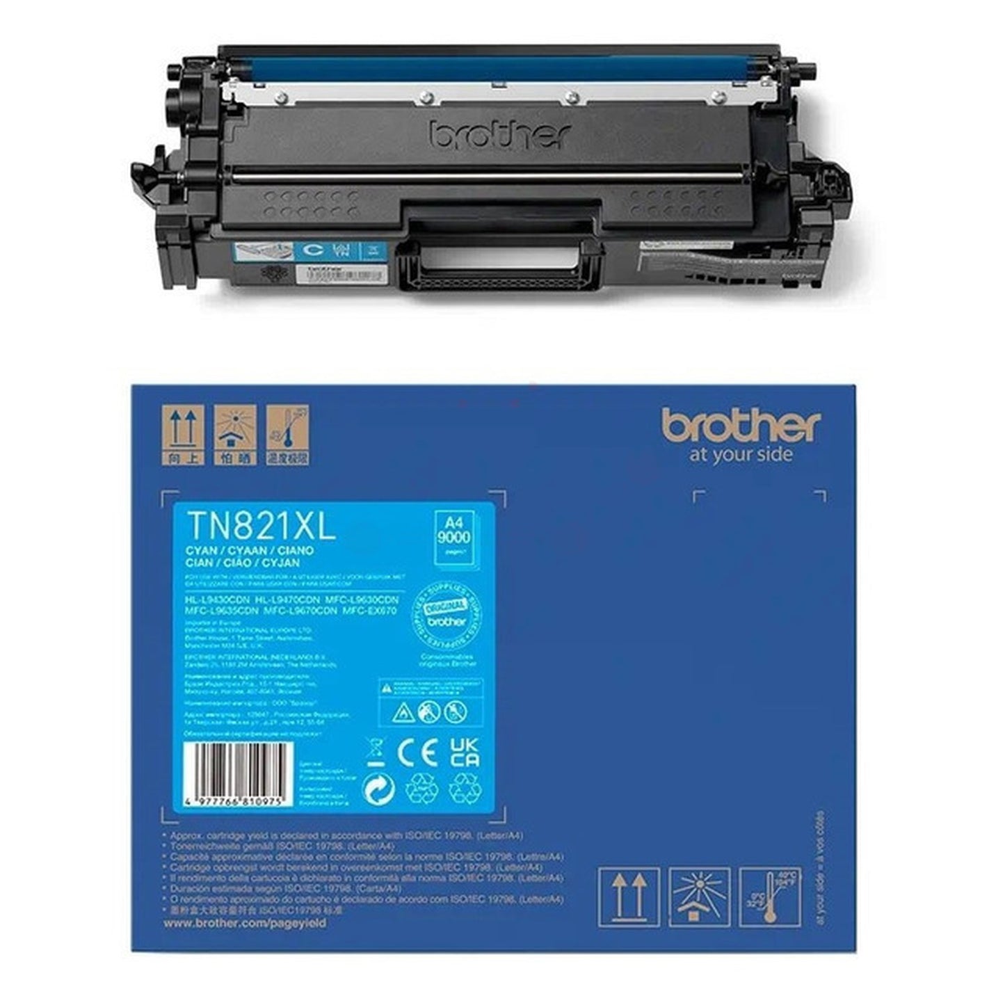 Toner d'origine Brother TN821XLC - cyan