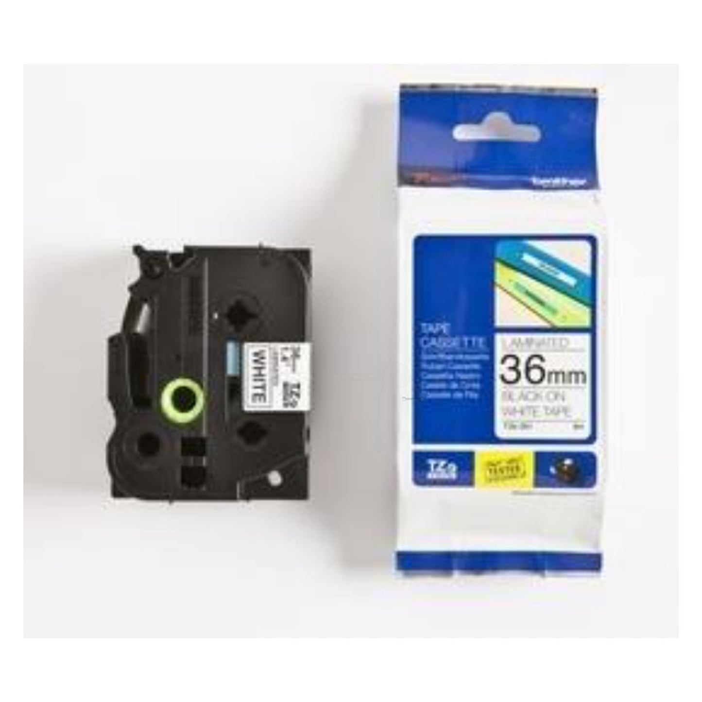 Ruban cassette d'origine Brother TZE261 - noir, blanc