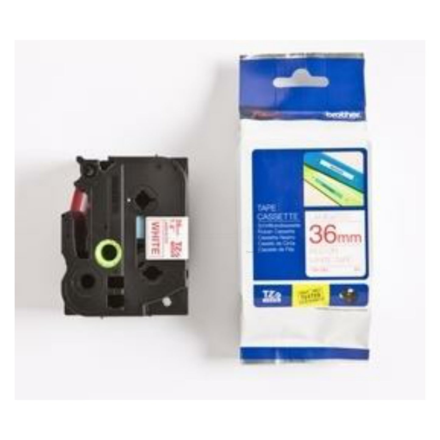 Ruban cassette d'origine Brother TZE262 - rouge, blanc