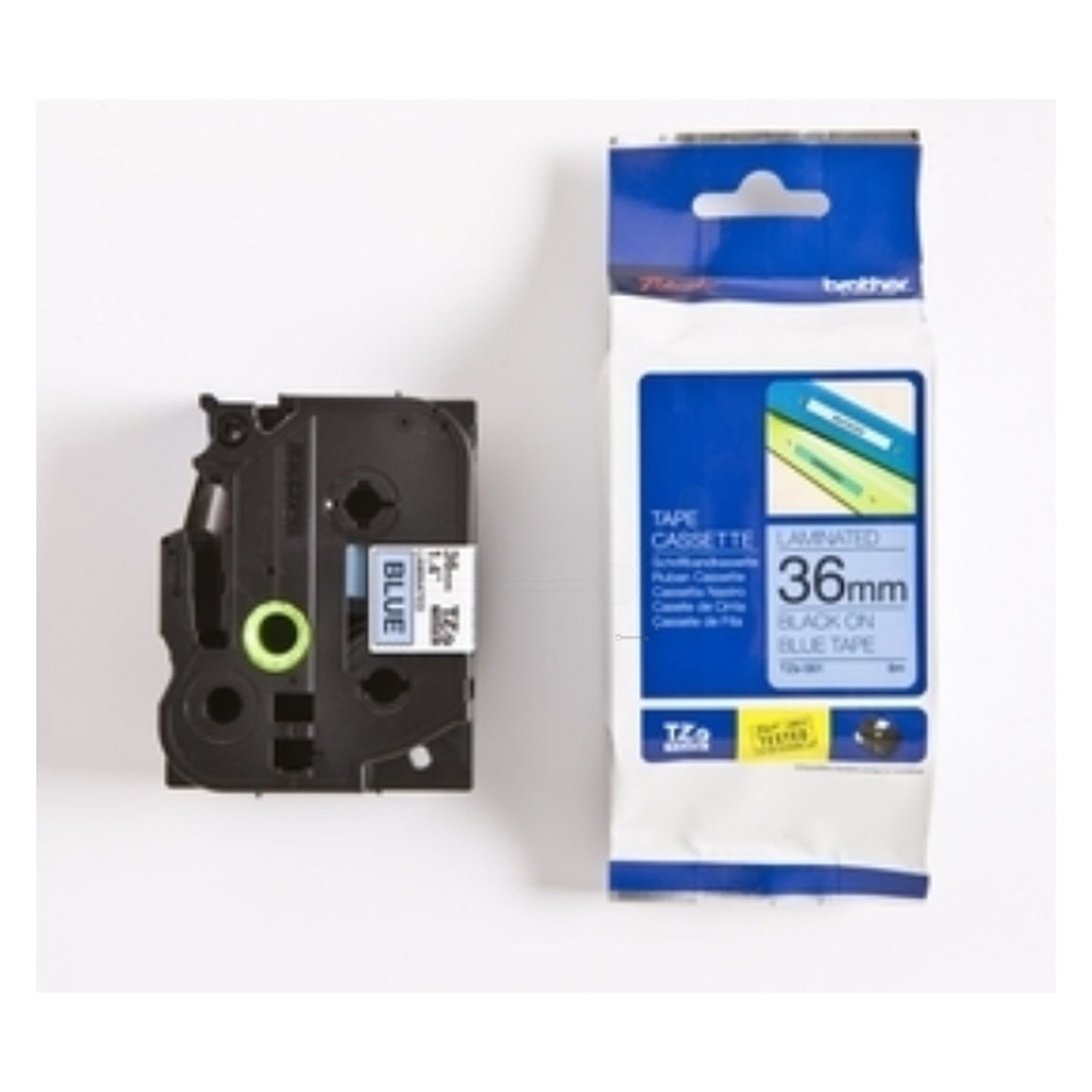 Ruban cassette d'origine Brother TZE561 - noir, bleu