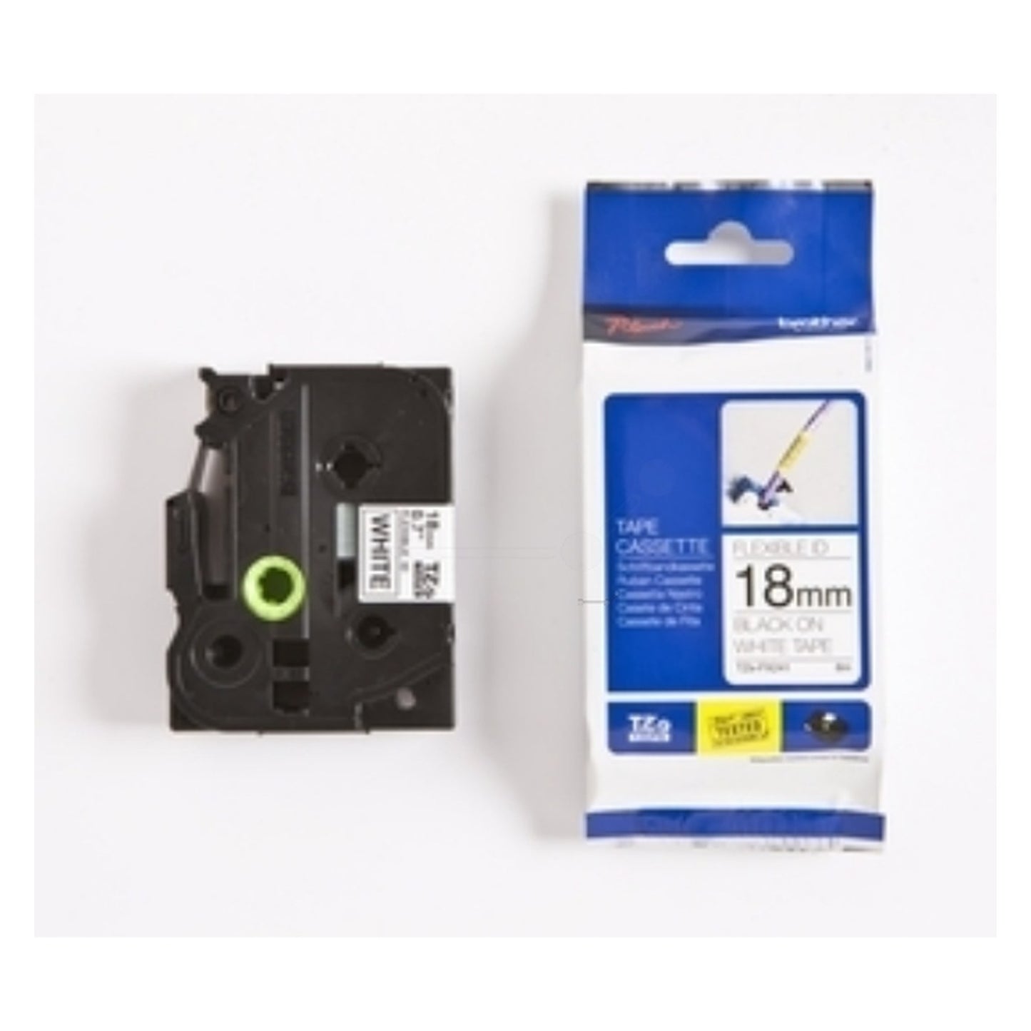 Ruban cassette d'origine Brother TZEFX241 - noir, blanc