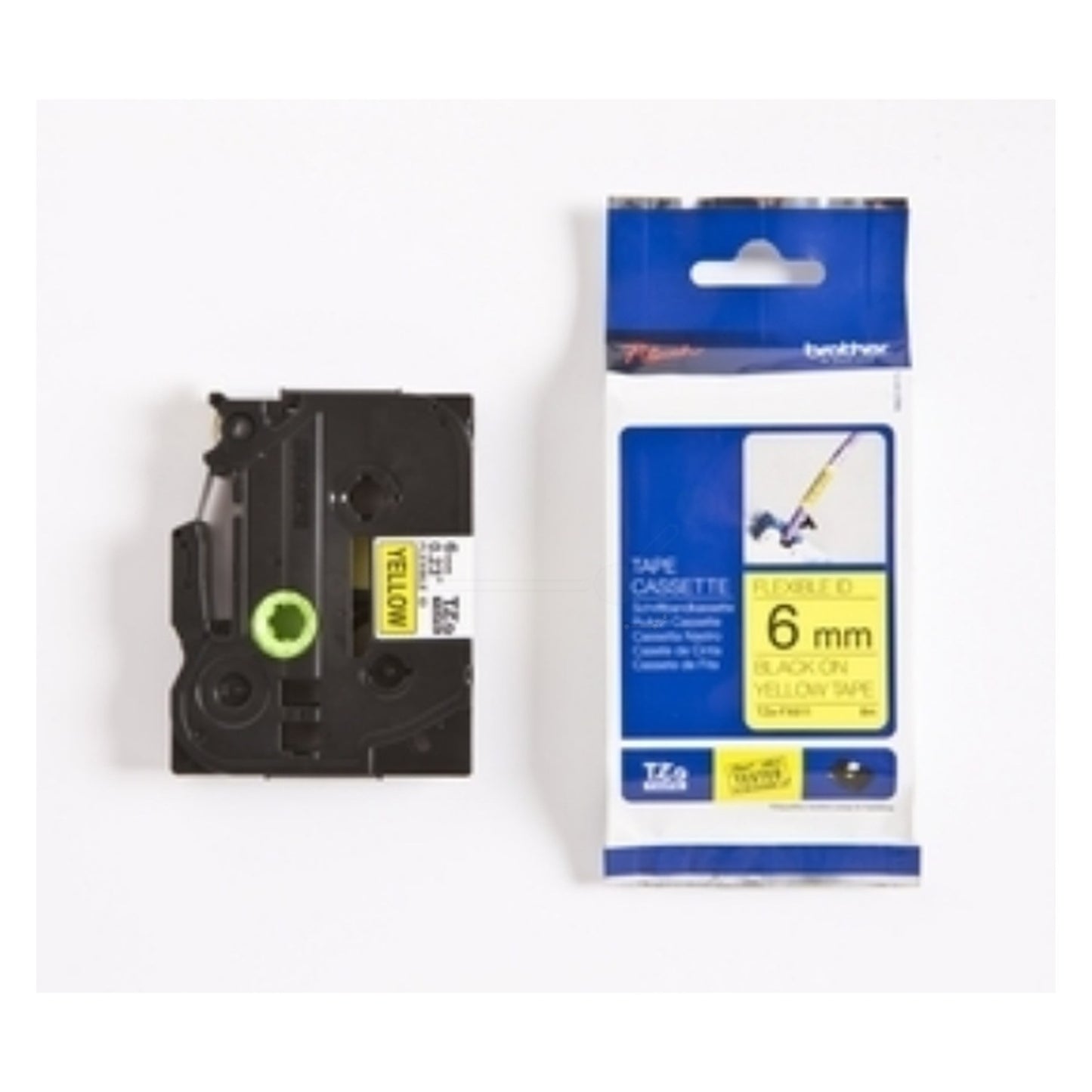 Ruban cassette d'origine Brother TZEFX611 - noir, jaune