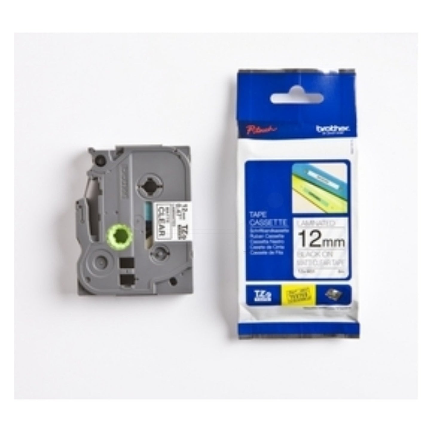 Ruban cassette d'origine Brother TZEM31 - noir, transparent