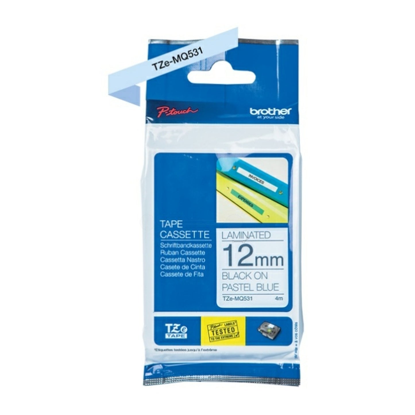 Ruban cassette d'origine Brother TZEMQ531 - noir, bleu