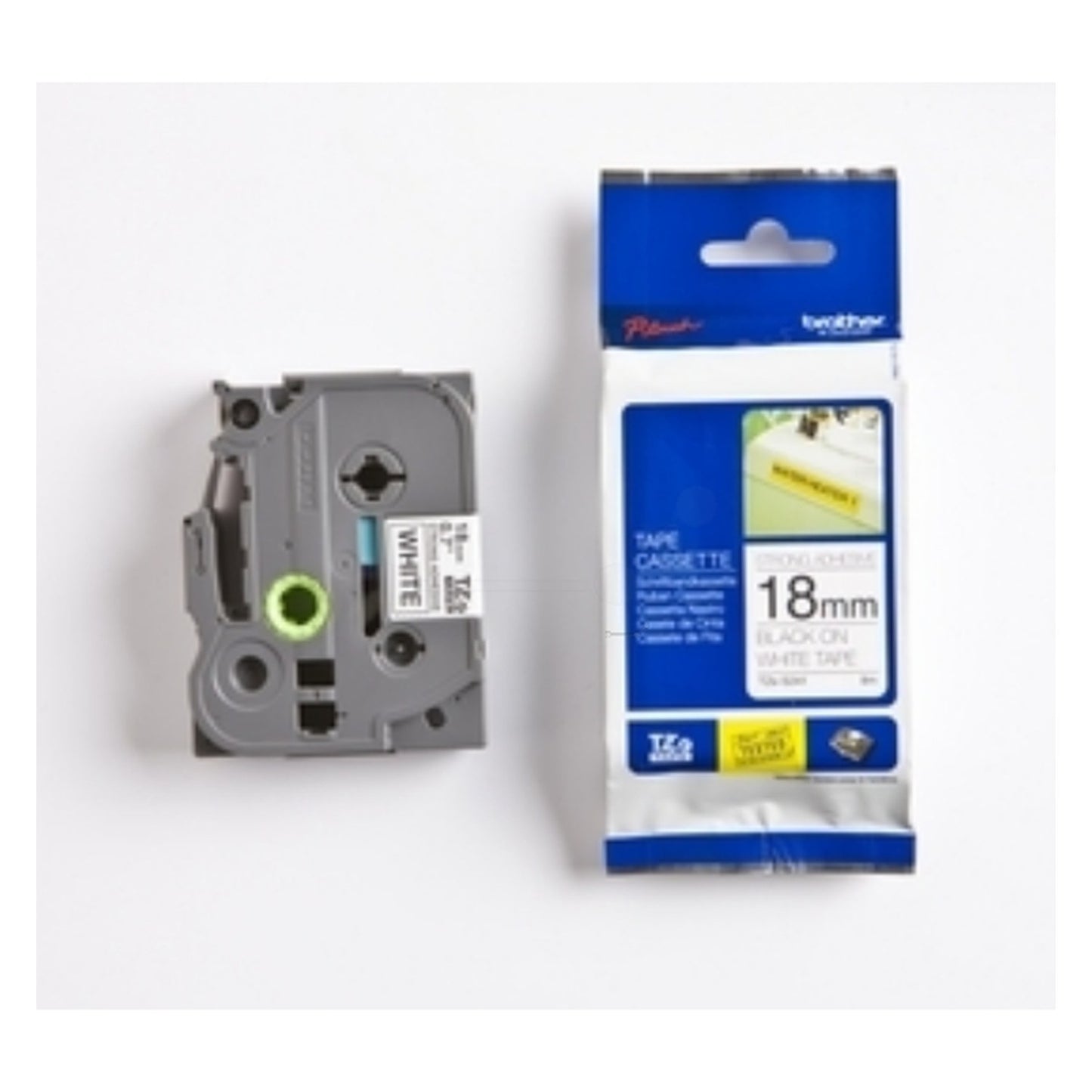 Ruban cassette d'origine Brother TZES241 - noir, blanc