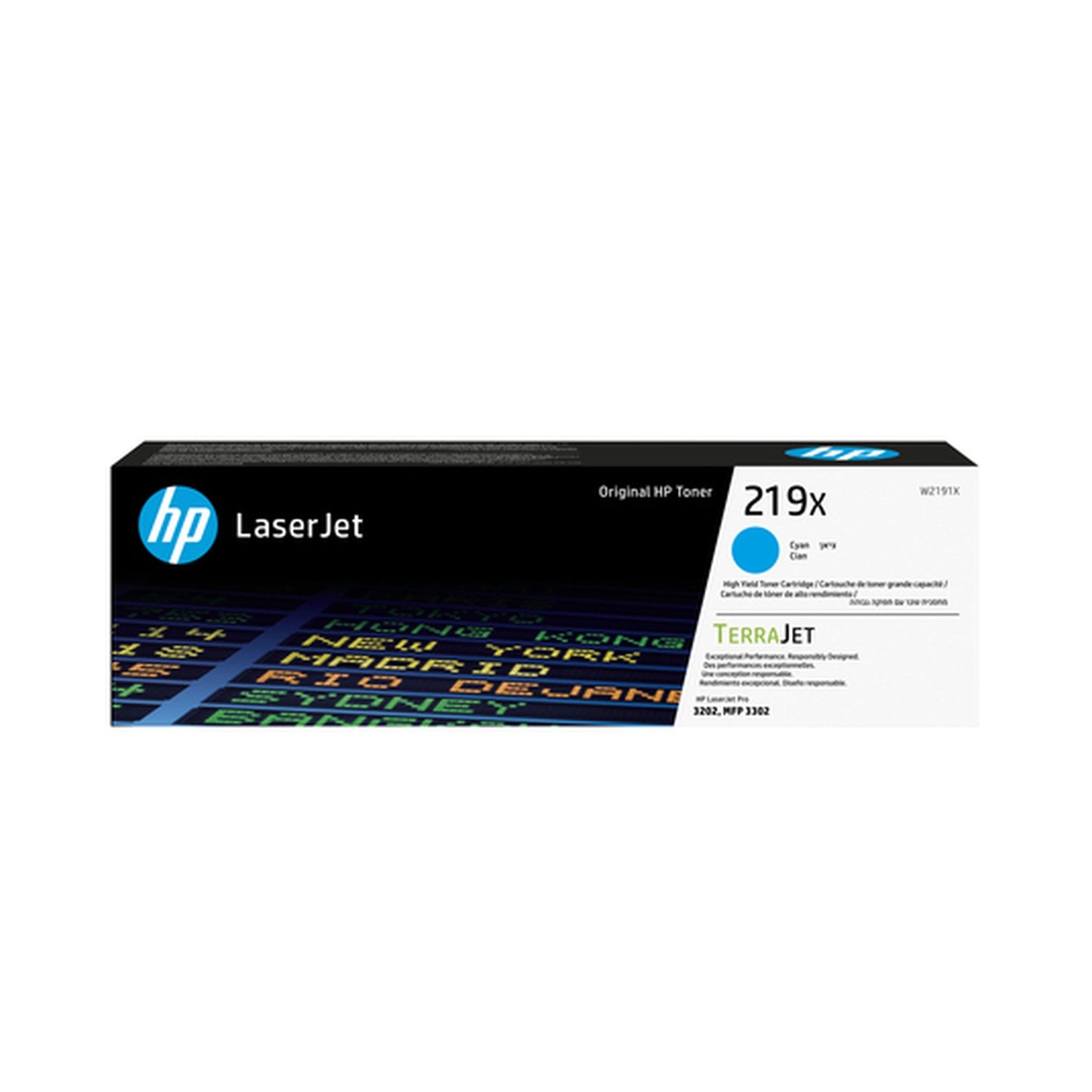 Toner d'origine HP W2191X / 219X - cyan
