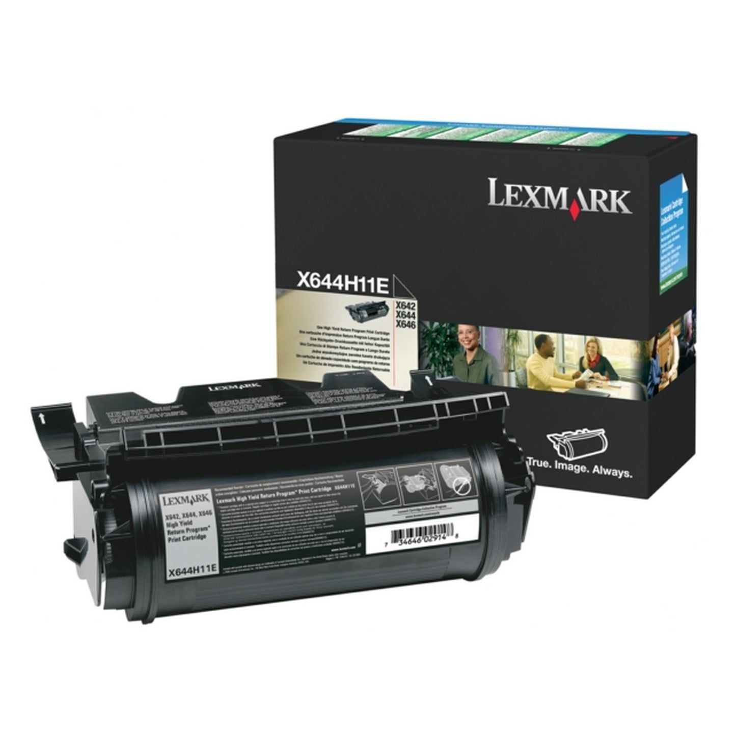 Toner d'origine Lexmark X644H11E - noir