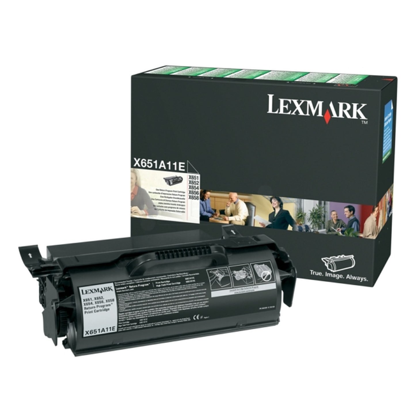Toner d'origine Lexmark X651A11E - noir