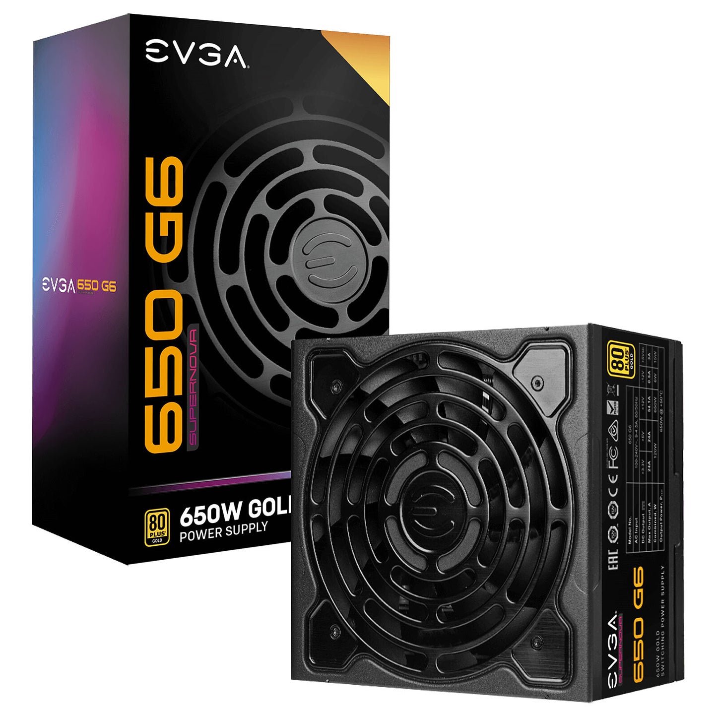 Alimentation ATX EVGA SuperNova G6 - 650W (Noir)