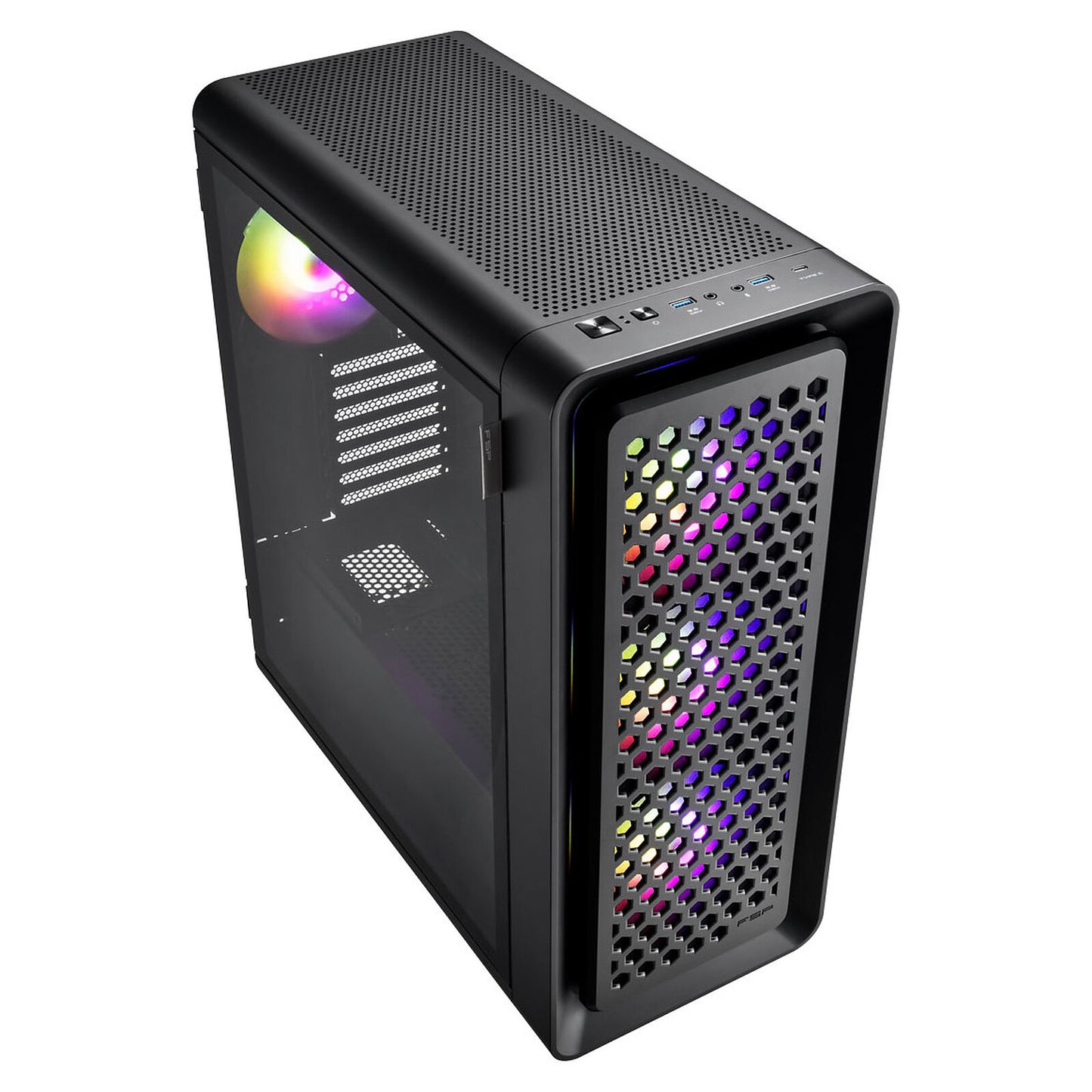 Boitier Grand Tour ATX FSP CUT593P RGB avec panneau vitré (Noir)