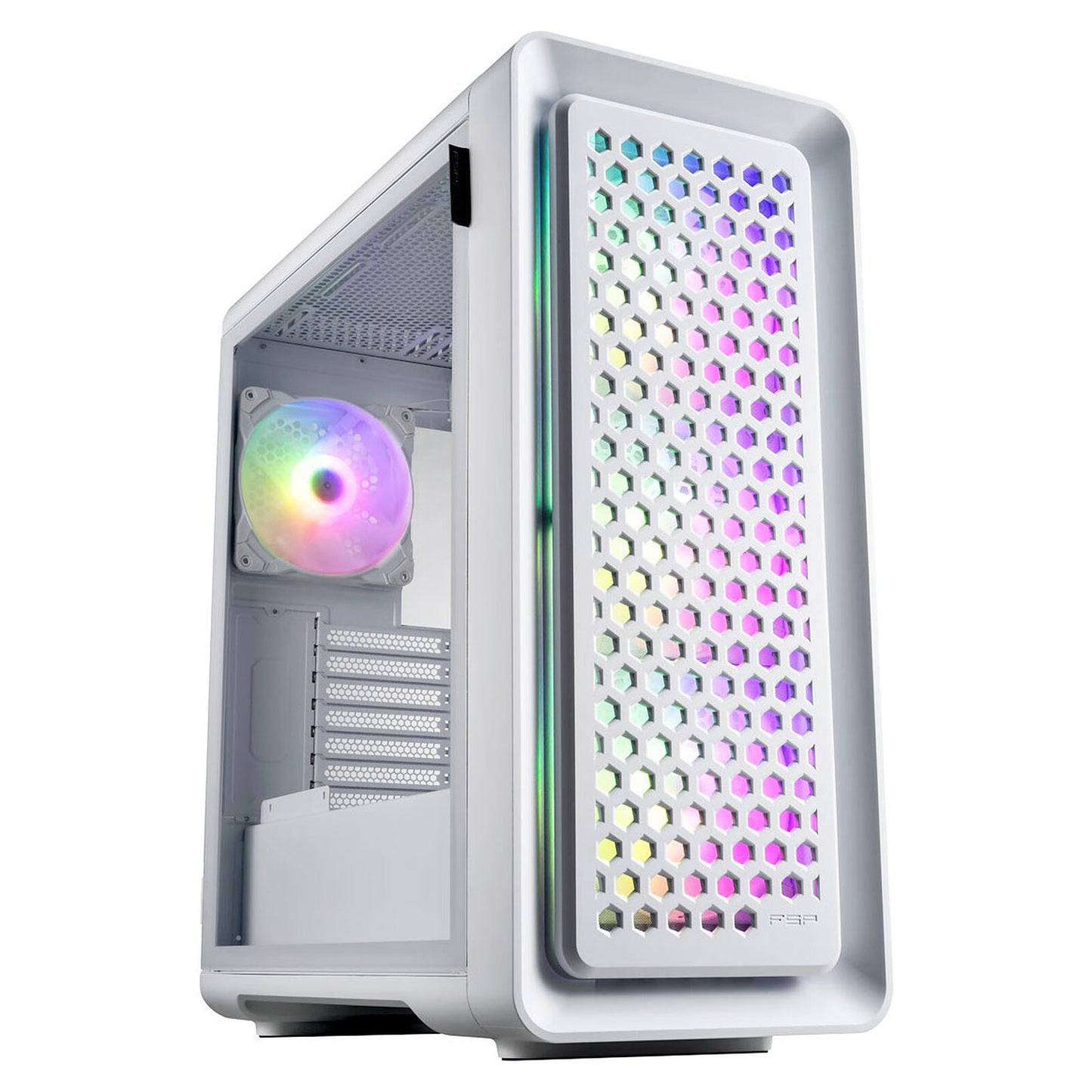 Boitier Grand Tour ATX FSP CUT593P RGB avec panneau vitré (Blanc)