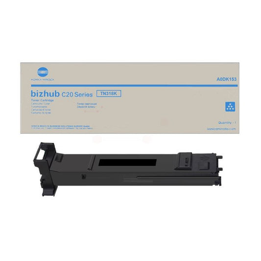 Cartouche Laser de Marque Konica Minolta (A0DK153) TN318K Noir  Haute Capacité (8000pages)