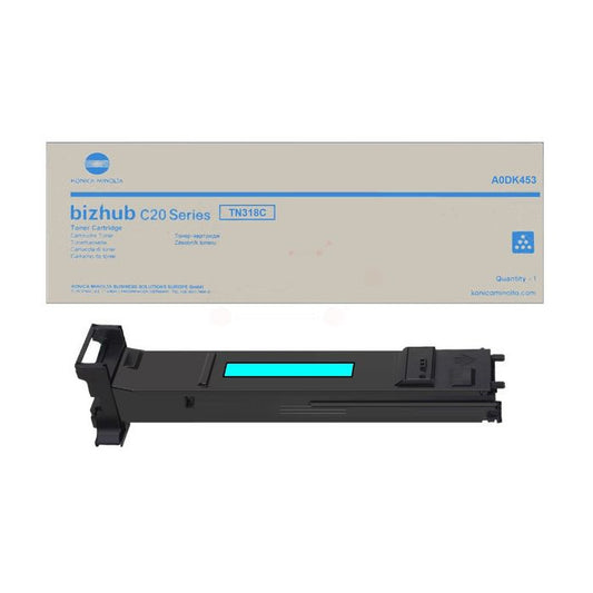 Cartouche Laser de Marque Konica Minolta (A0DK453) TN318C Cyan Haute Capacité (8000pages)
