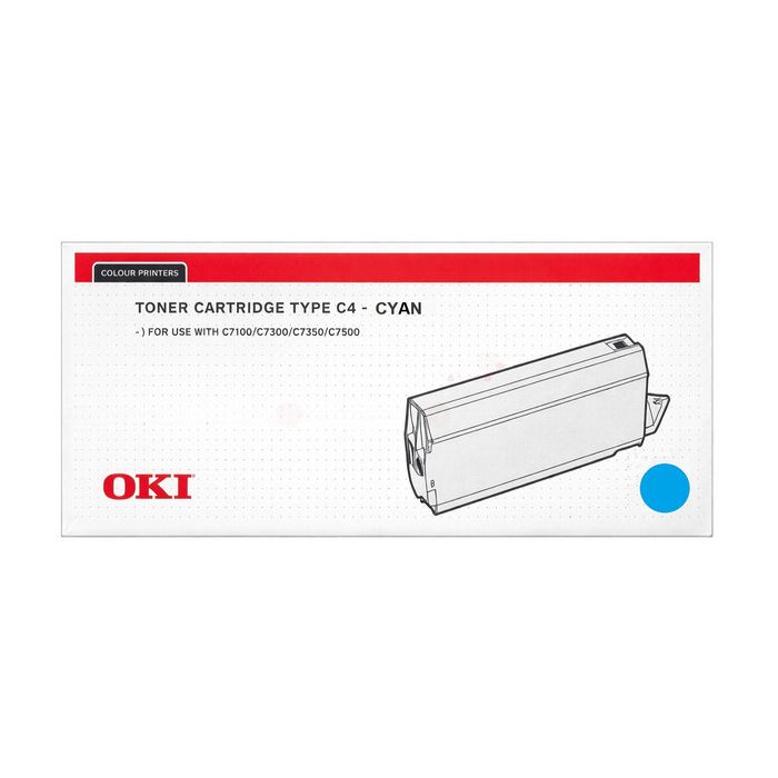 Cartouche Laser de Marque OKI 41963007 Type C4 Cyan (10 000 pages)