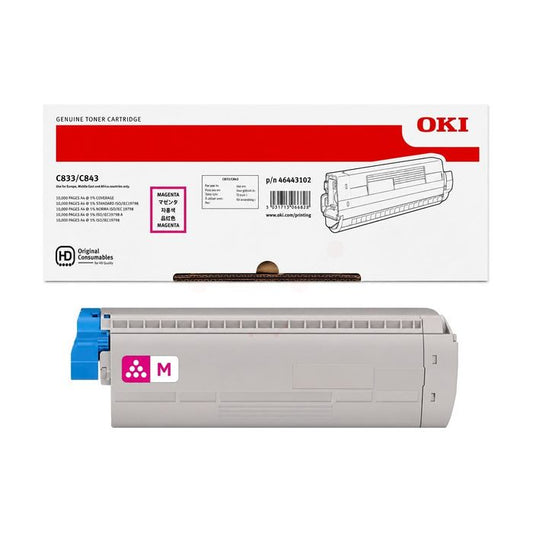 Cartouche Laser de Marque OKI 46443102 Magenta Haute Capacité (10 000 pages)