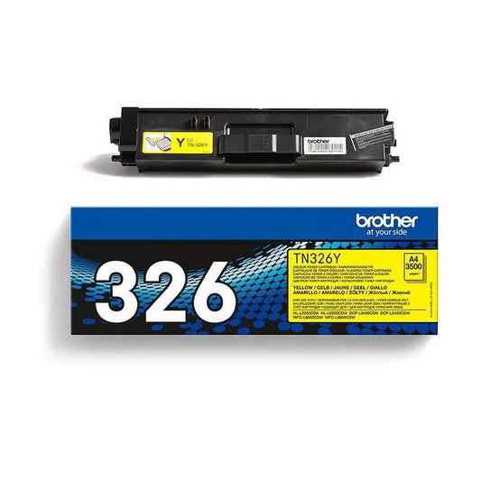 Cartouche Laser de Marque BROTHER TN326Y Yellow Grande Capacité (3 500 pages)