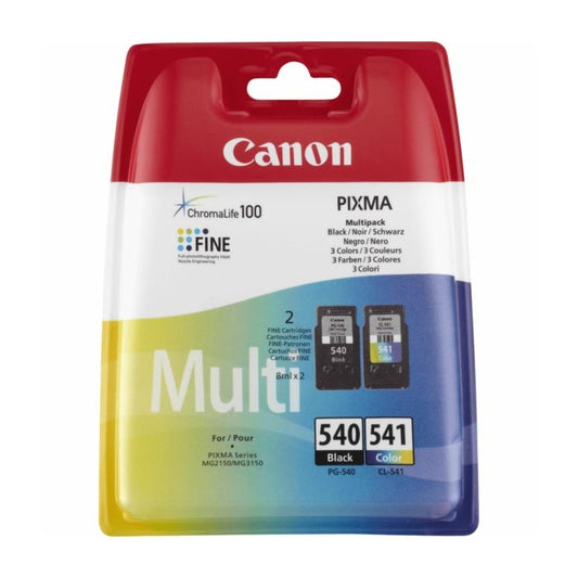 MultiPack : 1 cartouche + 1 cartouche Couleurs de Marque Canon (PG540) (CL541) (5225B006) Noir + CouleursS