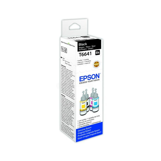 Flacon d'encre de Marque Epson T6641 Noire (70ml - 6500 pages)