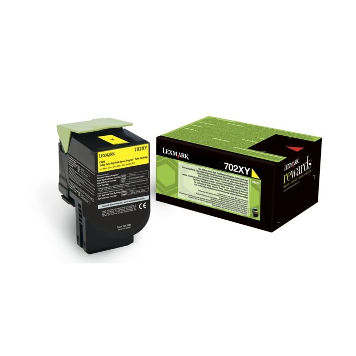 Cartouche Laser de Marque Lexmark 70C2XY0 Jaune (Yellow) Haute Capacité (4000 pages) (Return program)