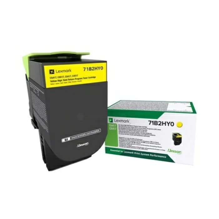 Cartouche Laser de Marque Lexmark 71B2HY0 Yellow Haute Capacité (3 500 pages)