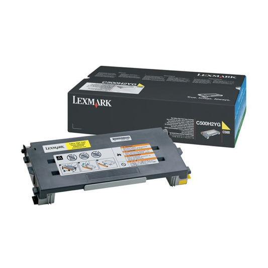 Cartouche Laser de Marque Lexmark C500H2YG Yellow Longue Durée (3000 pages)