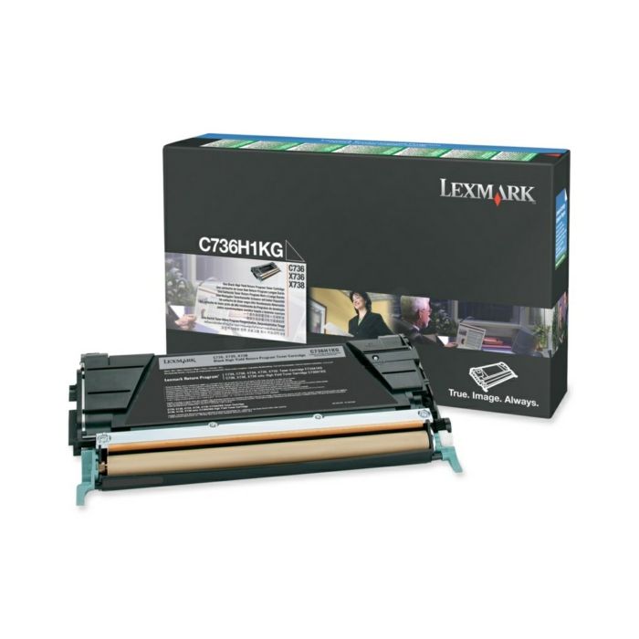 Cartouche Laser de Marque Lexmark C736H1KG Noir Haute Capacité (12 000 pages)