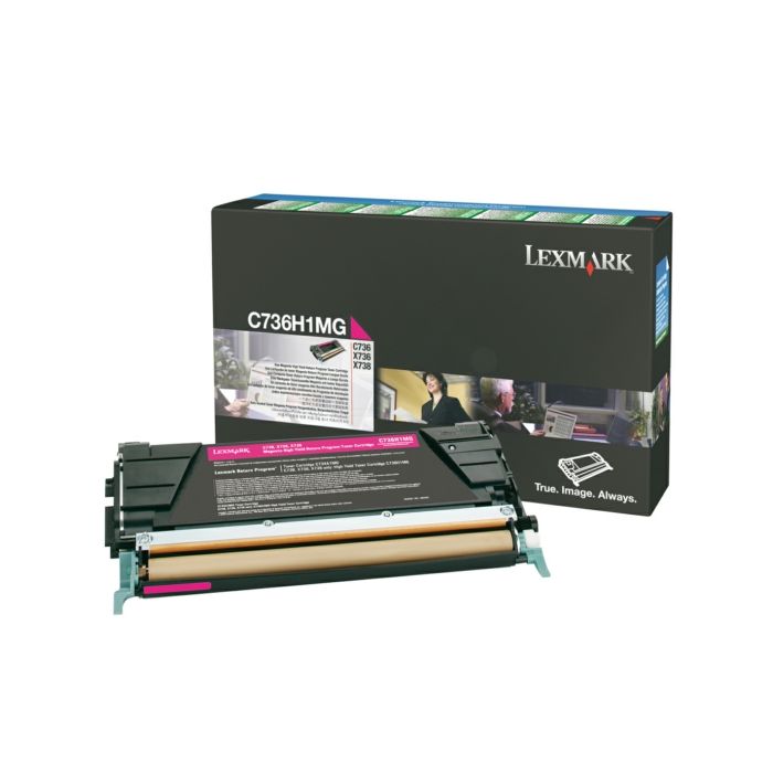 Cartouche Laser de Marque Lexmark C736H1MG Magenta Haute Capacité (10 000 pages)