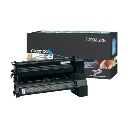 Cartouche Laser de Marque Lexmark C782X1CG Cyan (Capacité ultra) 15000 P (à 5%)