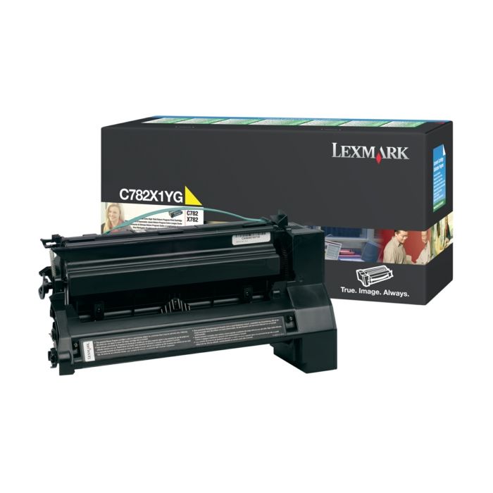 Cartouche Laser Compatible Lexmark C782X1YG Jaune (Capacité ultra) 15000 pages