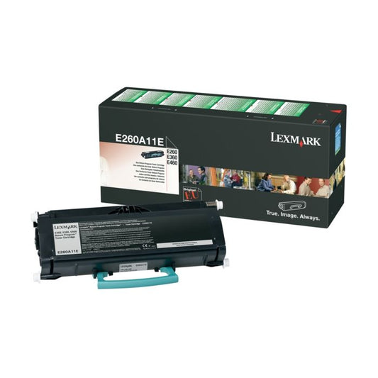 Cartouche Laser de marque Lexmark E260A11E Noir (3500 pages)