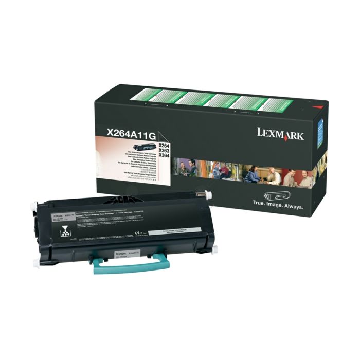 Cartouche Laser Compatible Lexmark de Toner X264A11G Noir (3 500 pages)