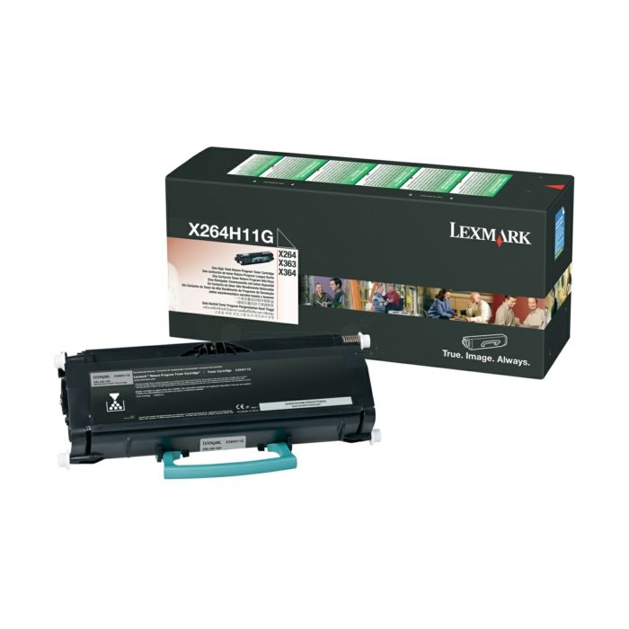 Cartouche Laser de Marque Lexmark X264H11G Noir Haute Capacité (Prebate) (9000 pages)