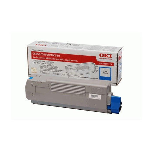 Cartouche Laser de Marque OKI 43865723 Cyan (6000pages)