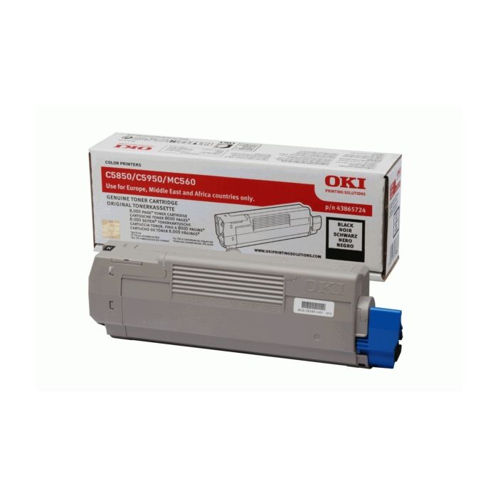 Cartouche Laser de Marque OKI 43865724 Noir (8000 pages)