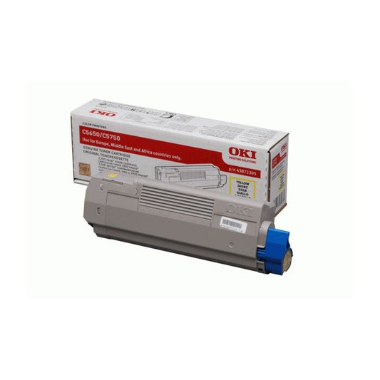 Cartouche Laser de Marque OKI 43872305 Jaune (2000pages)