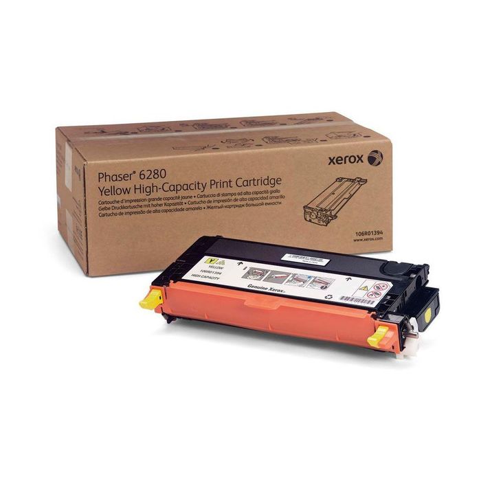 Cartouche Laser de Marque Xerox 106R01394 Jaune Haute Capacité (6000 pages)