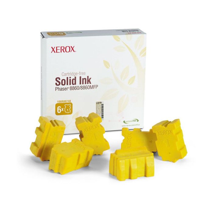 Pack de 6 Cartouches ColorStix de Marque Xerox 108R00748 Cyan (14 000 pages)