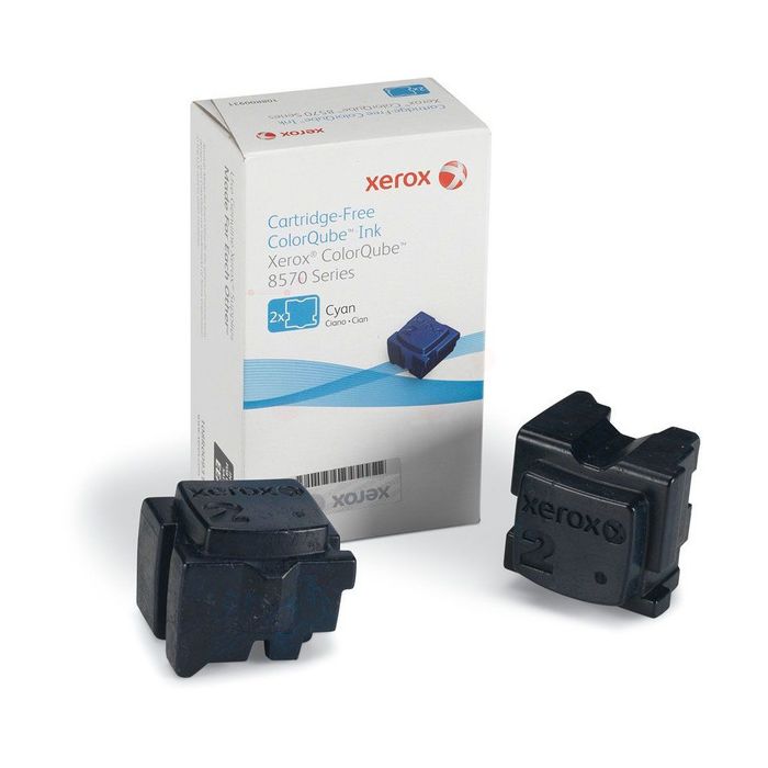 Lot de 2 bâtonnets Encre solide Compatible XEROX 108R00931 Cyan (4 400 pages)