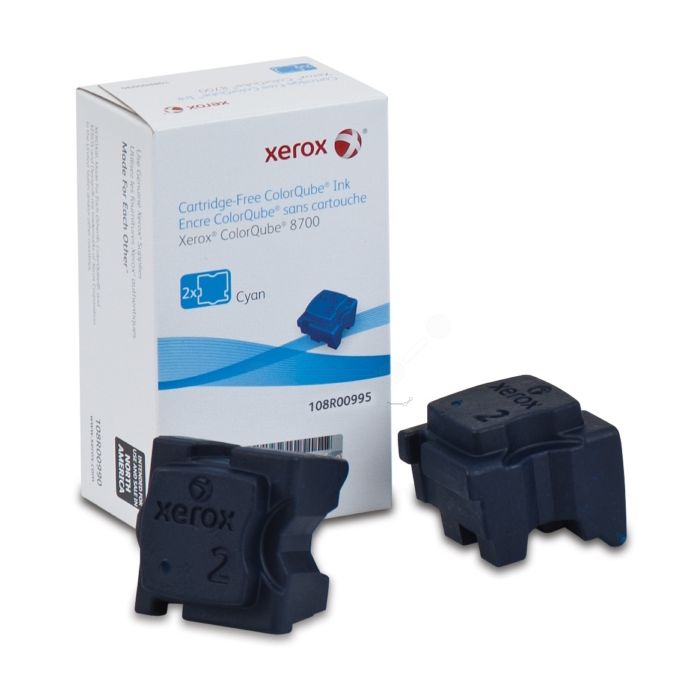Lot de Cartouches d'encre Compatible solide Noir (2 bâtonnets) + Cyan (2 bâtonnets) + Magenta (2 bâtonnets) + Jaune (2 bâtonnets) (8 600 P + 3 x 4 400 pages) pour XEROX 108R00995
