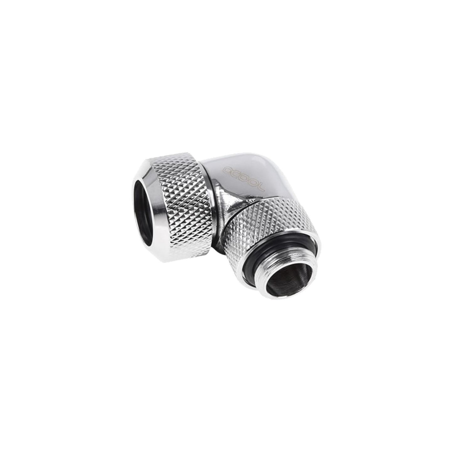 Raccord coudé à compression pour Tube Ø13mm - G1/4 Alphacool Eiszapfen (Argent)
