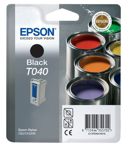 Cartouche Jet d'encre de Marque Epson T040 Black (600 pages)