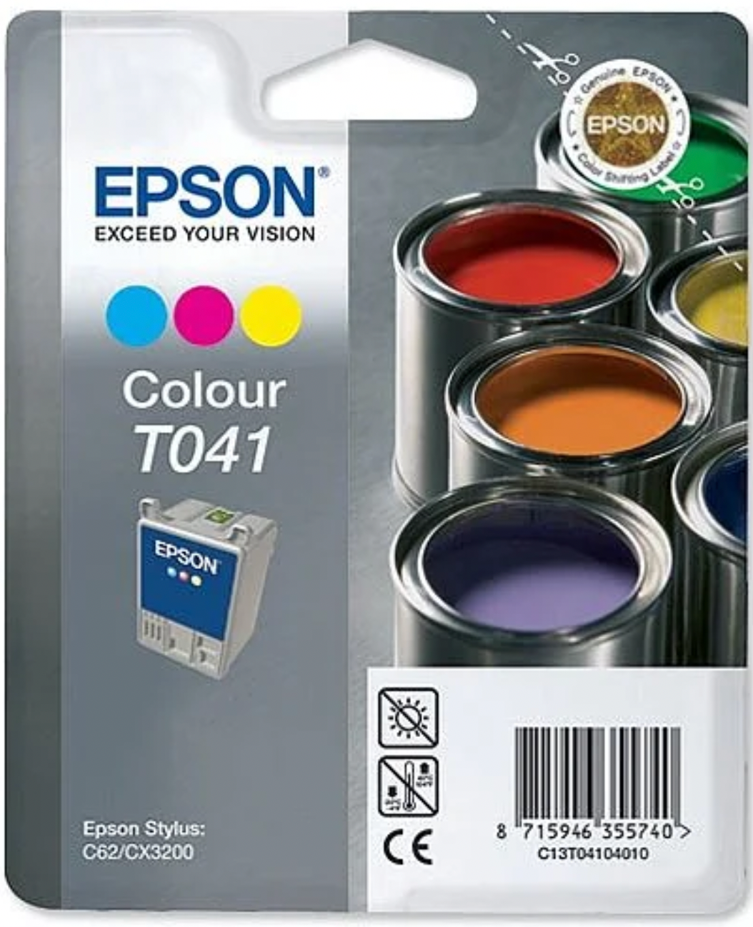 Cartouche Jet d'encre de Marque Epson T041 COULEUR (300 pages)