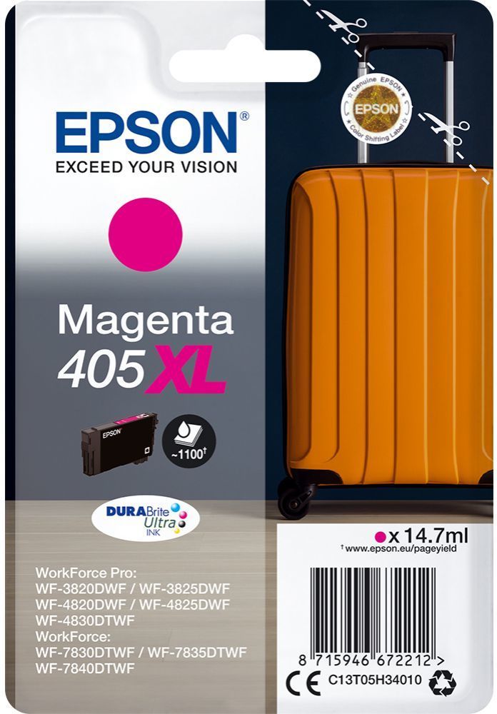 Cartouche d'encre de Marque Epson 405xl (T05H34) -Magenta- Format XL-(1100pages)